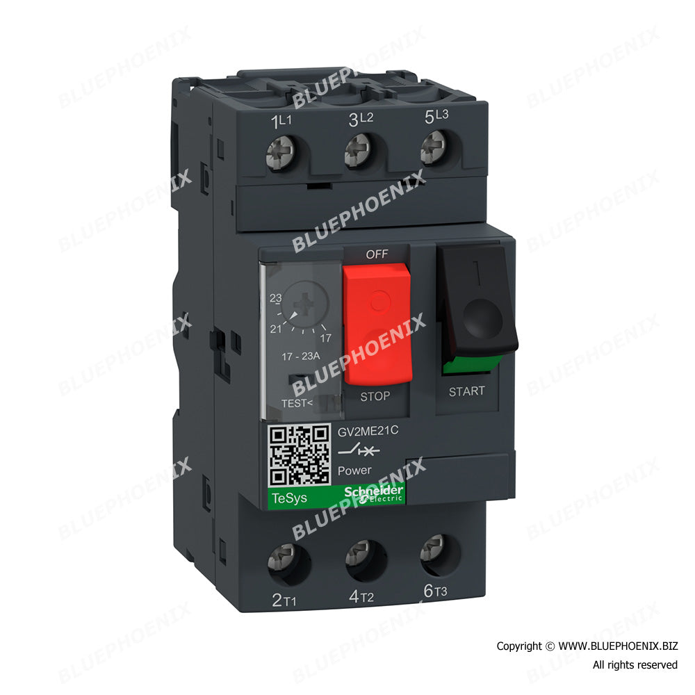 TeSys GV2, GV2ME, Schneider, Push-button, Thermal-Magnetic motor circuit breakers.